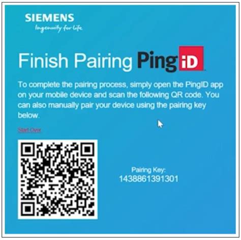 5 In order to finish the activation process, please open the <b>PingID</b> app on your mobile phone and scan the <b>QR</b> <b>code</b> or enter the displayed pairing key manually. . Pingid qr code
